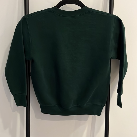 Vintage Fruit of the Loom Wolf Wilderness Sweatshirt Green Kids Size 10/12 - Picture 4 of 7